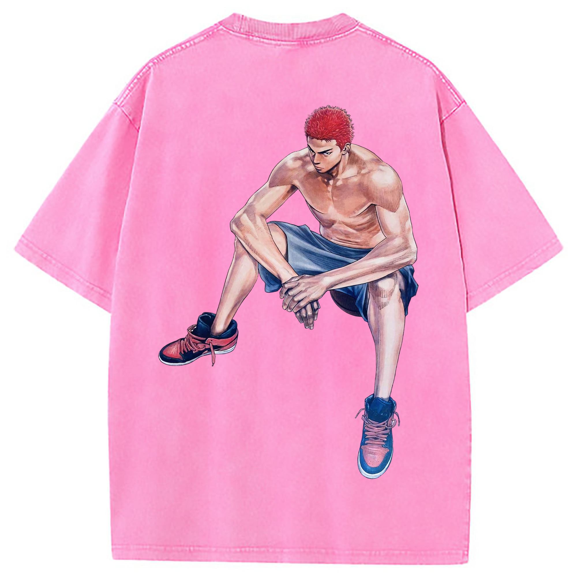 （画像用） SLAM DUNK／スラムダンク 綿100% ヴィンテージ風 半袖Tシャツ（背面プリント）